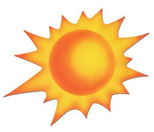 Raumdeko heiße Sonne