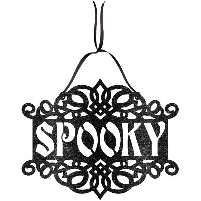 Raumdeko-Schild Spooky