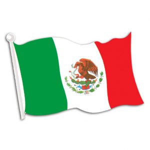 Papp-Flagge "Mexiko"