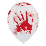 Luftballons „Blutige Hände“