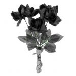 Strauß schwarzer Rosen