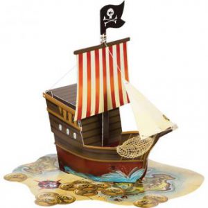 Tischdeko "Piraten-Schatzkarte" 33 cm