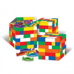 Geschenkboxen "Farbenfrohe Bausteine" 3er Pack