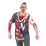 Fotorealistisches Langarm-Shirt "Zombie"