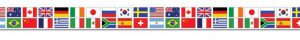 Party-Absperrband Internationale Flaggen 6 m