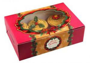 Cupcake- und Muffin-Box "Weihnachtliche Gaben" 2er Pack