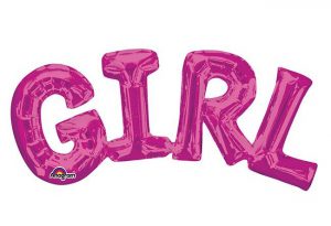 Folienballon Schriftzug "Girl" 55 cm