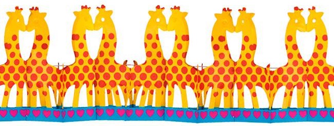 Motiv-Girlande "Giraffe" 4m -schwer entflammbar