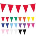 Einfarbige mini Wimpel-Girlande 3 m