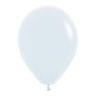 Einfarbige Luftballons Kunterbunt 8er Pack-weiß