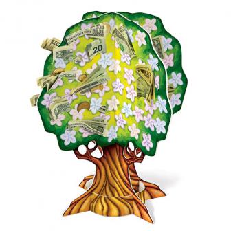 3D-Geldbaum "Blütenpracht" 38 cm