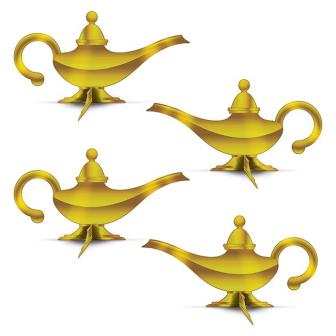 3D-Tischdeko "Arabische Nächte" 4er Pack