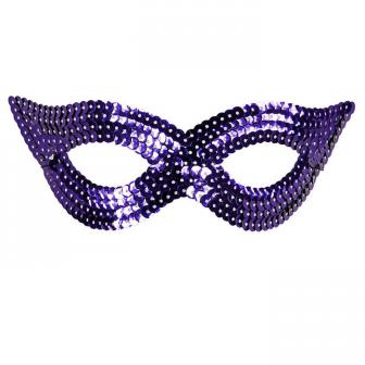 Augenmaske mit Pailletten "Glamour"-lila