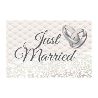 Autofahne "Edle Hochzeitsfeier" 2er Pack