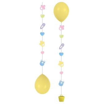 Ballon-Anhänger mit Box "Schnulleralarm" 3er Pack