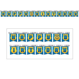Buchstaben-Girlande "Coole Polizei" 259 cm