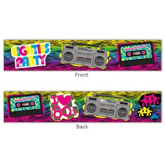 Banner "Eighties Party" 13 x 70 cm