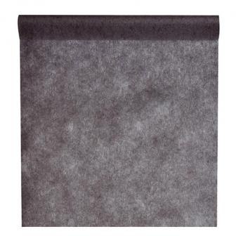 Breiter Tischläufer Deko-Vlies "Edle Tafel" 0,6 x 10 m-schwarz