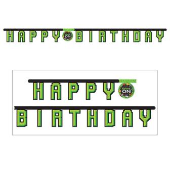 Buchstaben-Girlande "Gaming Party" 2,20 m