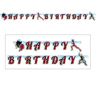 Buchstaben-Girlande "Miraculous" 1,8 m