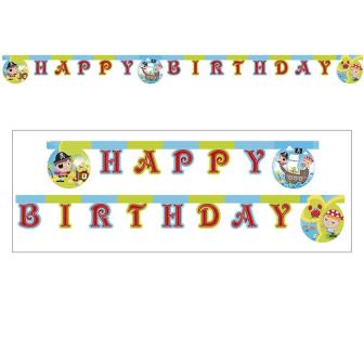 Buchstaben-Girlande "Niedliche Piraten" 2 m