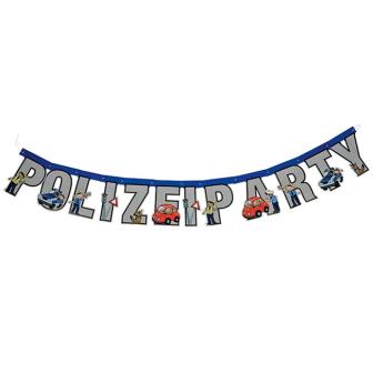 Buchstaben-Girlande "Polizei im Einsatz" 115 cm