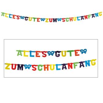 Buchstaben-Girlande "Schulanfang" 286 cm