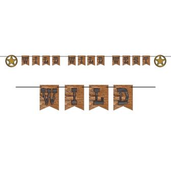 Buchstaben-Girlande "Wild Wild West" 3,66 m