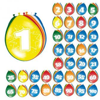 Bunte Luftballons mit Zahlen 8er Pack-3