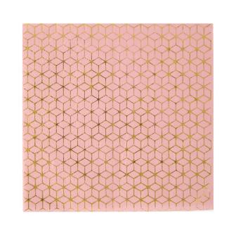 Cocktail-Servietten "Edler Geo-Print" 20er Pack-rosa