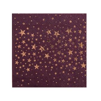 Cocktailservietten "Sternenklar" 20er Pack-lila