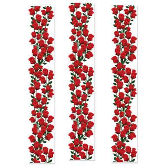 Deckenhänger aus Folie "Rosen" 3er Pack
