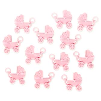 Deko Kinderwagen 12er Pack-rosa