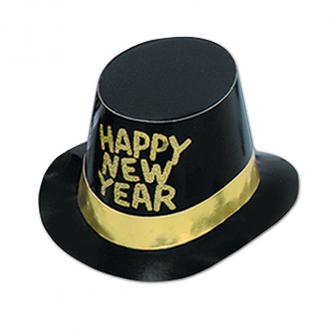 Edler Zylinder "Happy New Year"-gold