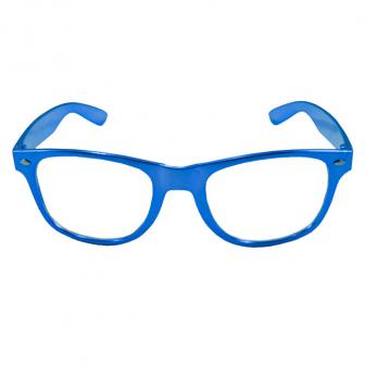 Einfarbige Brille "Durchblick"-blau
