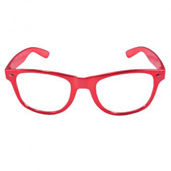 Einfarbige Brille "Durchblick"-rot