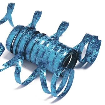 Einfarbige Glitzer Luftschlangen-karibik-blau