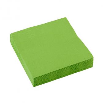 Einfarbige kleine Servietten 20er Pack-hellgrün