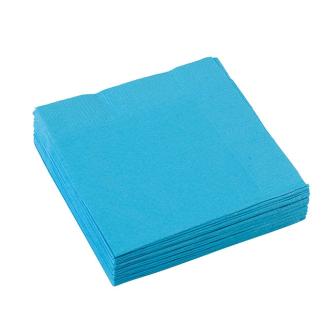 Einfarbige kleine Servietten 20er Pack-türkis