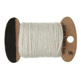 Einfarbige Kordel aus Hanf 10 m-elfenbein