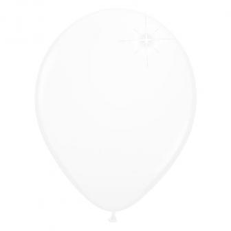 Einfarbige metallic Luftballons-10er Pack-weiß