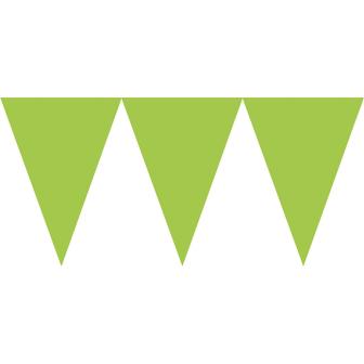 Einfarbige Papier-Girlande "Farbenspiel" 4,5m-grün