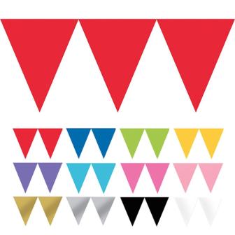 Einfarbige Papier-Girlande "Farbenspiel" 4,5m