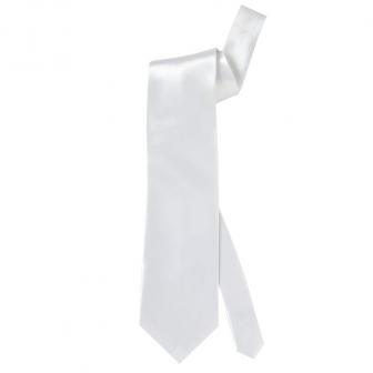 Einfarbige Satin-Krawatte-weiß