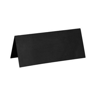 Einfarbige Tischkarten 10er Pack-schwarz