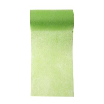 Einfarbiges Deko-Vlies Tischband 10 m-grün