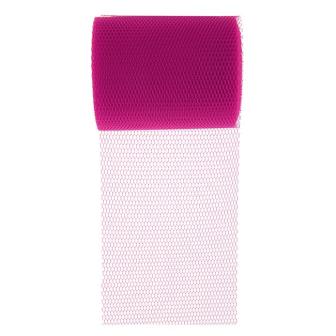 Einfarbiges Dekoband aus Tüll 10 m-pink