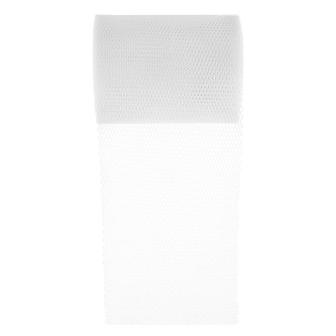 Einfarbiges Dekoband aus Tüll 10 m-weiß