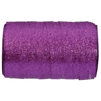 Einfarbiges Deko-Band "Schöner Glitzer" 50 m-lila
