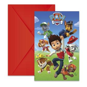 Einladungskarten "Mutige Paw Patrol" mit Umschlag 6er Pack